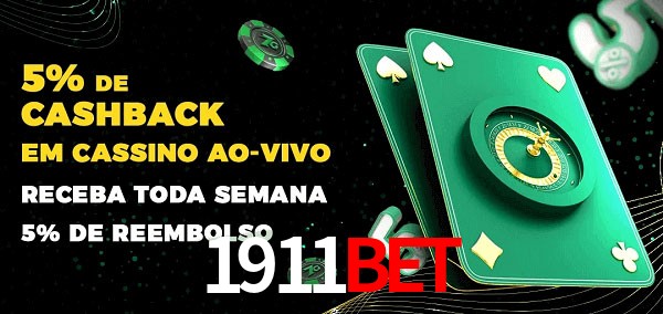 Promoções do cassino ao Vivo 1911bet