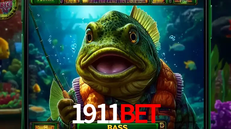 Personagem de peixe pescador do popular jogo de slot com tema de pescaria, uma das emocionantes opções de caça-níqueis para jogar e ganhar no cassino 1911BET.