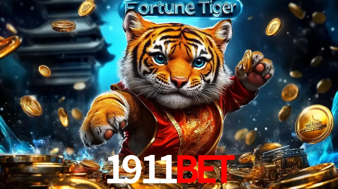 Imagem promocional do jogo de slot Fortune Tiger, com um tigre majestoso em traje tradicional cercado por uma fortuna em moedas de ouro, disponível agora no cassino 1911BET.